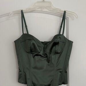 Wilfred Dark Green Satin Top NWT